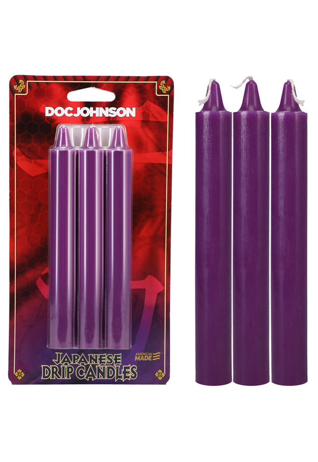Japanese Drip Candles - Purple - Purple 3-Pack