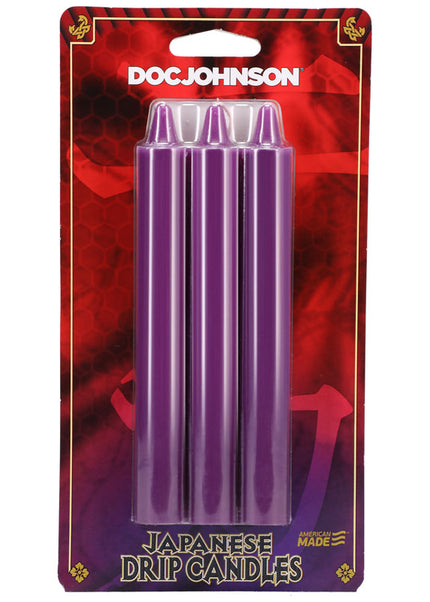 Japanese Drip Candles - Purple - Purple 3-Pack