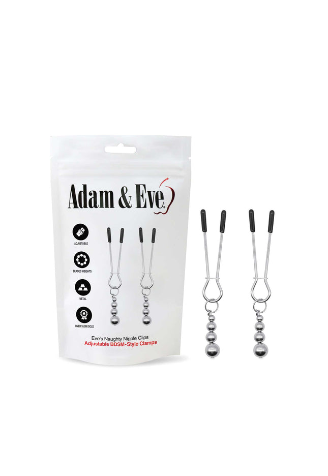 Adam & Eve Eve's Naughty Nipple Clips - Set of 2