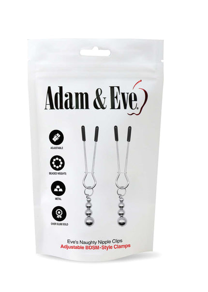 Adam & Eve Eve's Naughty Nipple Clips - Set of 2