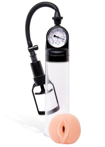Adam & Eve Adam's Promax Pump - Clear Penis Pump with Masturbator Sleeve