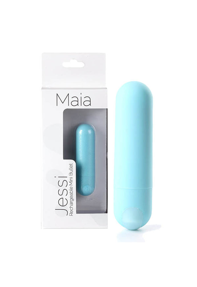 Maia Jessi - Teal Blue 7.6 cm USB Rechargeable Bullet