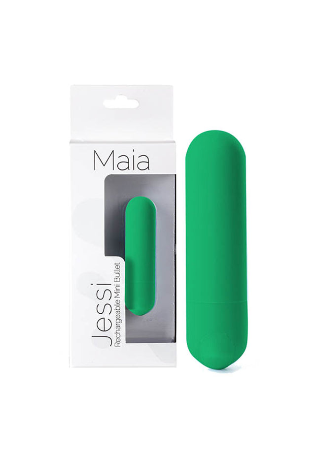 Maia Jessi - Emerald Green 7.6 cm USB Rechargeable Bullet