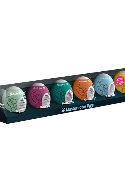 Satisfyer Masturbator Eggs - Mixed 6 Pack - Set of 6 Stroker Sleeves