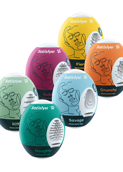 Satisfyer Masturbator Eggs - Mixed 6 Pack - Set of 6 Stroker Sleeves