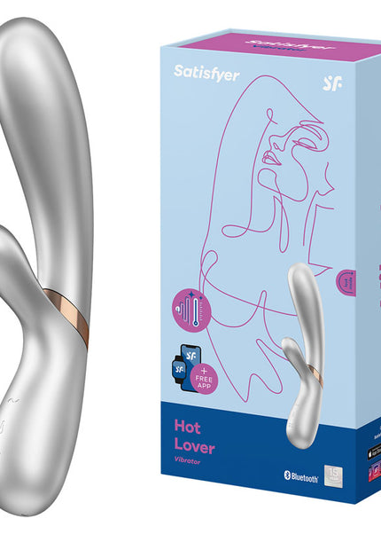 Satisfyer Hot Lover - Silver/Champagne App Controlled USB Rechargeable Rabbit Vibrator
