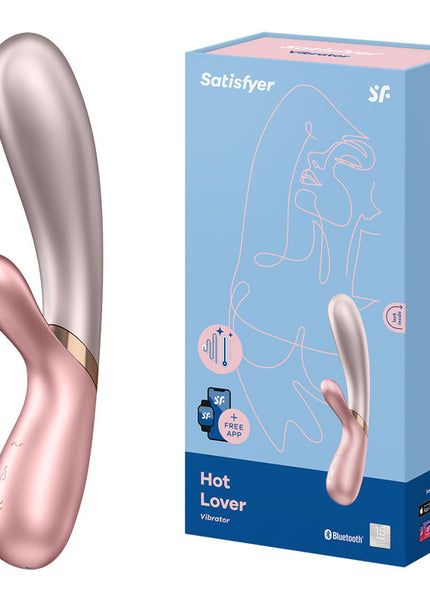 Satisfyer Hot Lover - Pink/Dark Pink App Controlled USB Rechargeable Rabbit Vibrator