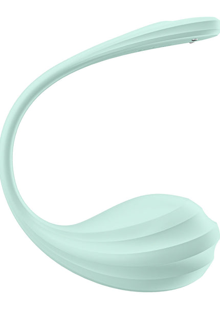 Satisfyer Smooth Petal - Mint - Mint USB Rechargeable Wearable Stimulator with App Control