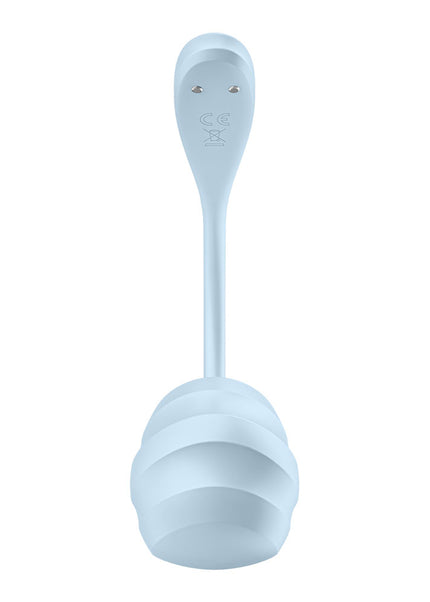 Satisfyer Smooth Petal - Light Blue - Light Blue USB Rechargeable Wearable Stimulator with App Control
