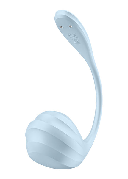 Satisfyer Smooth Petal - Light Blue - Light Blue USB Rechargeable Wearable Stimulator with App Control