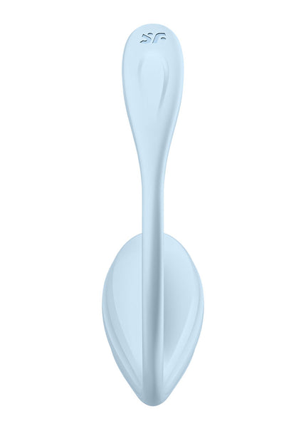 Satisfyer Smooth Petal - Light Blue - Light Blue USB Rechargeable Wearable Stimulator with App Control