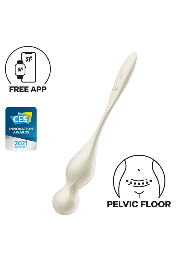 Satisfyer Love Birds 1 - White - White USB Rechargeable Pelvic Floor Trainer with App Control
