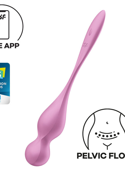 Satisfyer Love Birds 1 - Pink - Pink USB Rechargeable Pelvic Floor Trainer with App Control