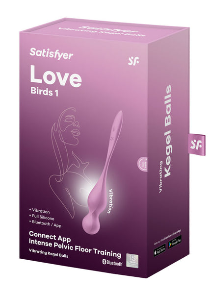 Satisfyer Love Birds 1 - Pink - Pink USB Rechargeable Pelvic Floor Trainer with App Control