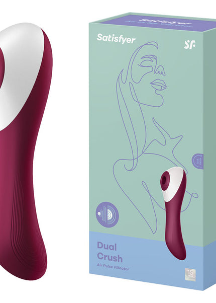 Satisfyer Dual Crush - Red Air Pulse Stimulator with Vibration
