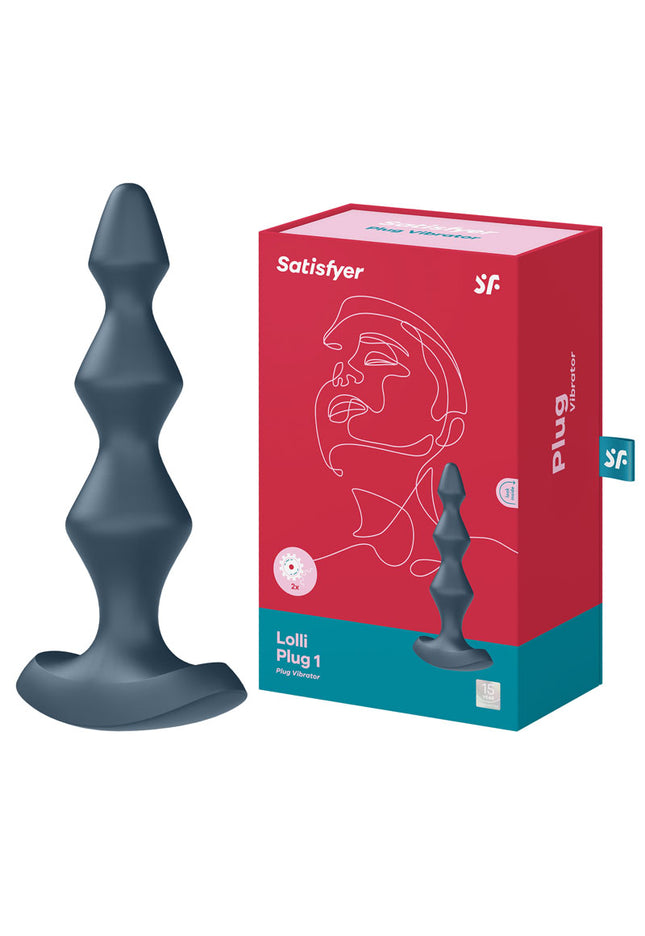 Satisfyer Lolli-Plug 1 - Dark Teal Vibrating Anal Beads