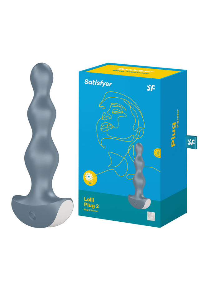 Satisfyer Lolli-Plug 2 - Gray Vibrating Anal Beads