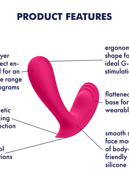 Satisfyer Top Secret - Pink Wearable Vibrator with App Control