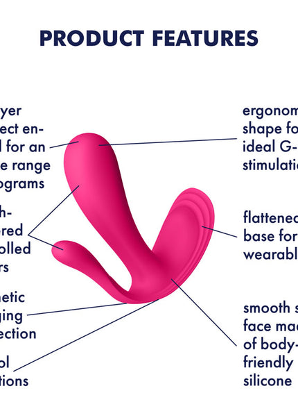 Satisfyer Top Secret + - Pink Wearable Vibrator with App Control