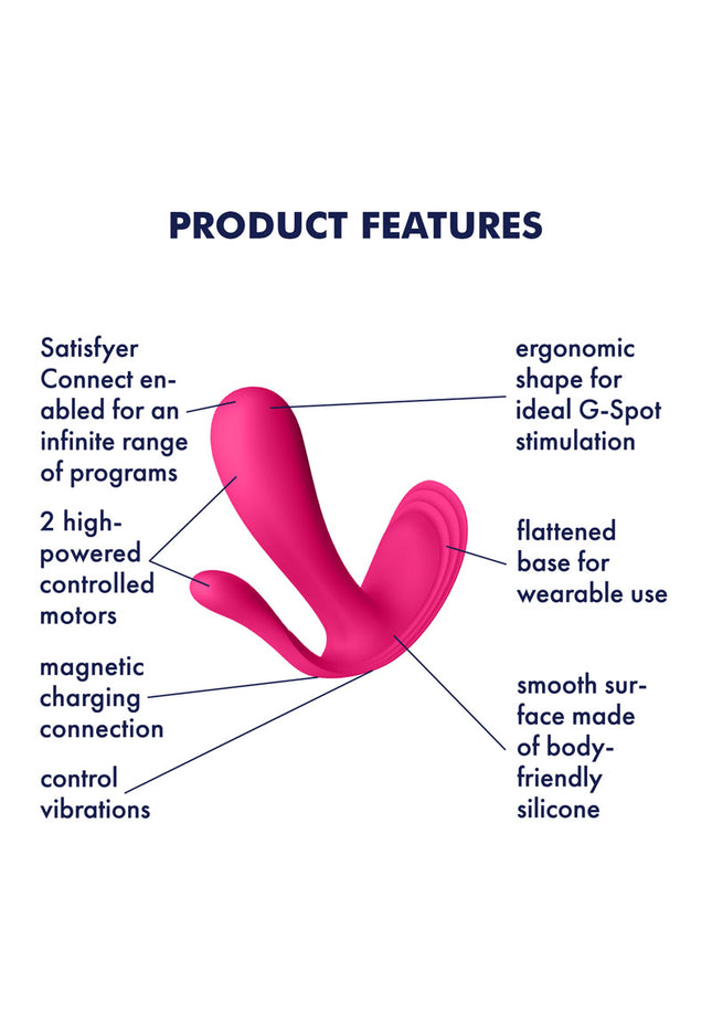 Satisfyer Top Secret + - Pink Wearable Vibrator with App Control