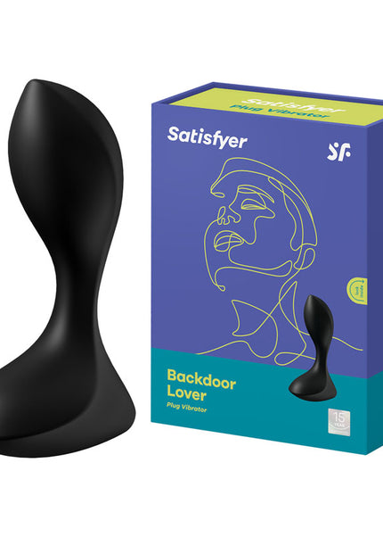 Satisfyer Backdoor Lover - Black USB Rechargeable Vibrating Butt Plug