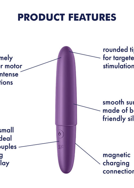 Satisfyer Ultra Power Bullet 6 - Purple USB Rechargeable Bullet