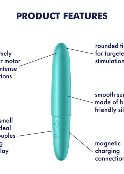 Satisfyer Ultra Power Bullet 6 - Turquoise USB Rechargeable Bullet