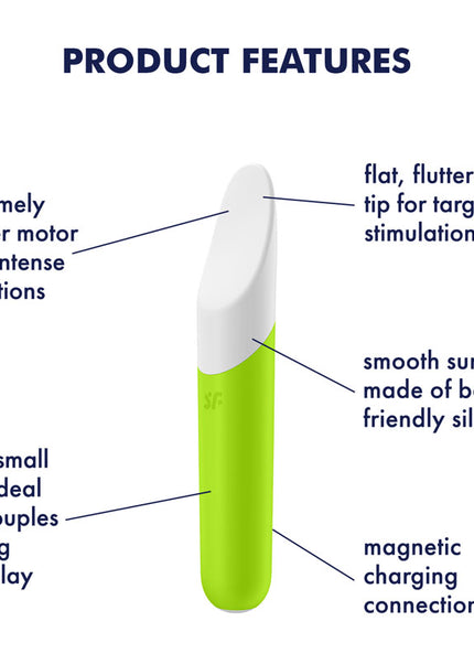 Satisfyer Ultra Power Bullet 7 - Green USB Rechargeable Bullet