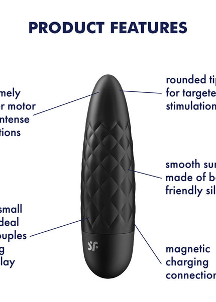 Satisfyer Ultra Power Bullet 5 - Black USB Rechargeable Bullet