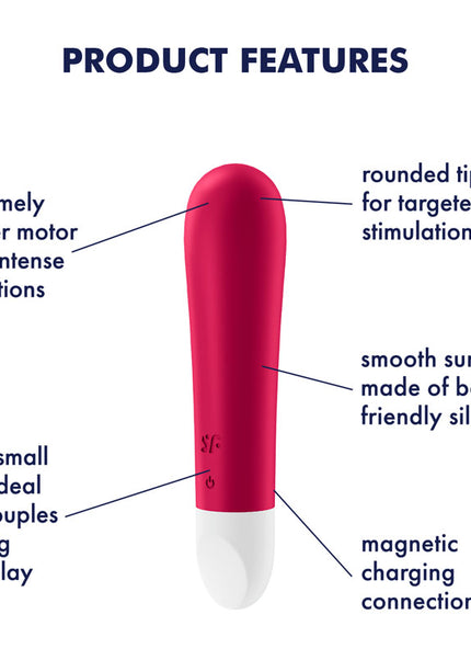 Satisfyer Ultra Power Bullet 1 - Red USB Rechargeable Bullet