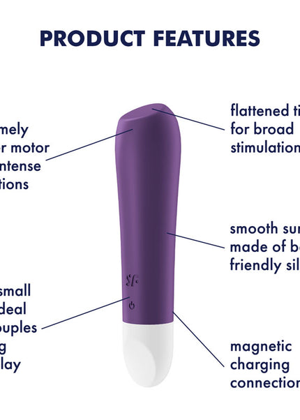 Satisfyer Ultra Power Bullet 2 - Purple USB Rechargeable Bullet