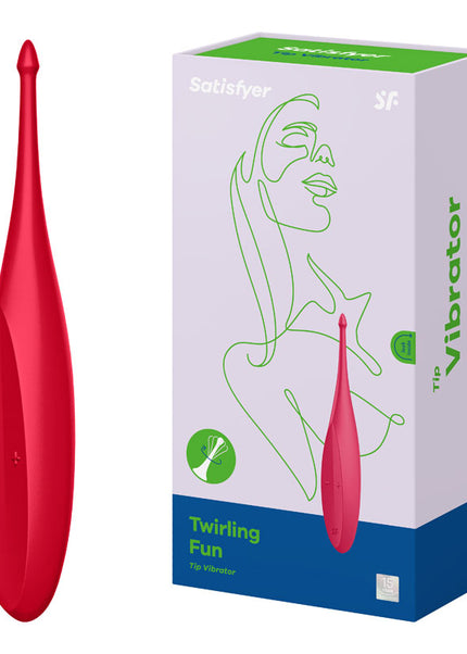 Satisfyer Twirling Fun - Red USB Rechargeable Point Clitoral Stimulator