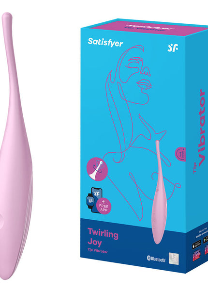 Satisfyer Twirling Joy - Pink USB Rechargeable Point Clitoral Stimulator with App Control