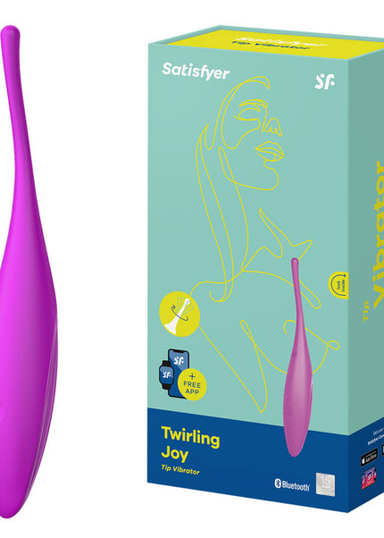 Satisfyer Twirling Joy - Fuschia USB Rechargeable Point Clitoral Stimulator with App Control