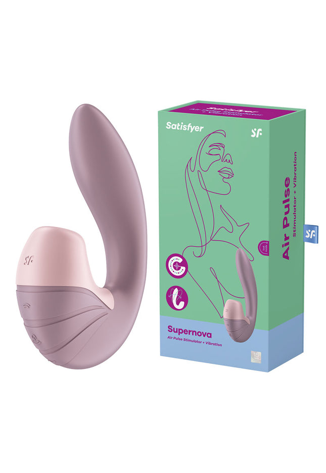 Satisfyer Supernova - Old Rose USB Rechargeable Vibrator with Air Pulsation