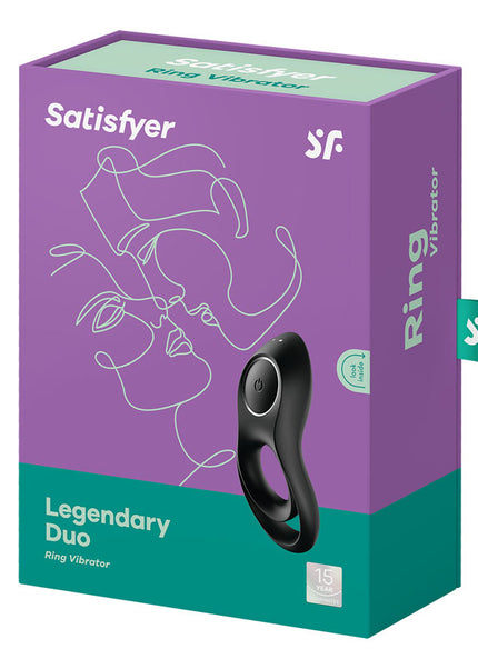 Satisfyer Legendary Duo - Black USB Rechargeable Cock & Balls Ring