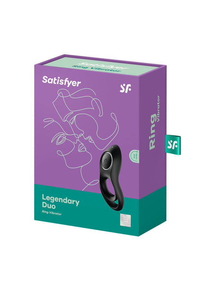 Satisfyer Legendary Duo - Black USB Rechargeable Cock & Balls Ring