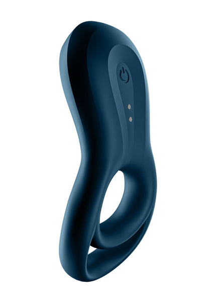 Satisfyer Epic Duo - Navy Blue USB Rechargeable Cock & Balls Ring with App Control