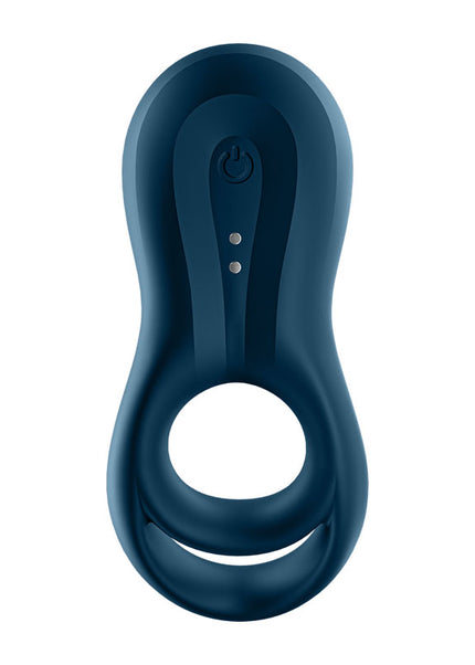 Satisfyer Epic Duo - Navy Blue USB Rechargeable Cock & Balls Ring with App Control