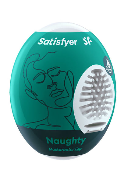 Satisfyer Masturbator Egg - Naughty - White Stroker Sleeve