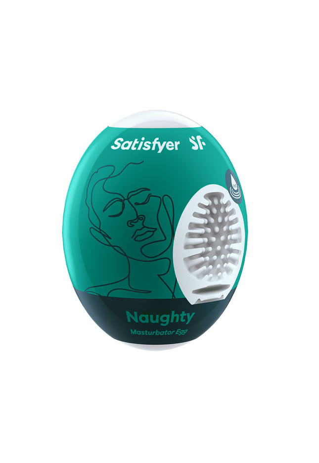 Satisfyer Masturbator Egg - Naughty - White Stroker Sleeve