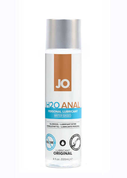 JO H2O Anal Lube - 120 mL - Water Based Anal Lubricant - 120 ml Bottle