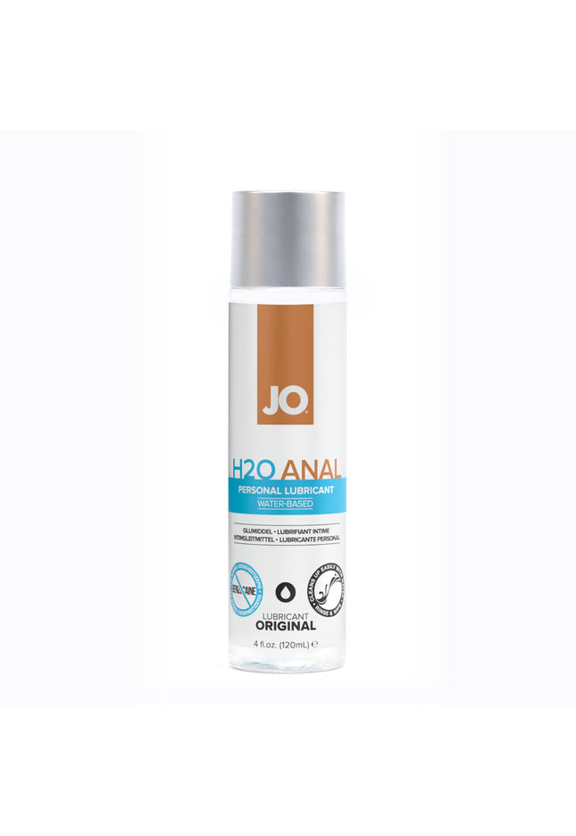JO H2O Anal Lube - 120 mL - Water Based Anal Lubricant - 120 ml Bottle