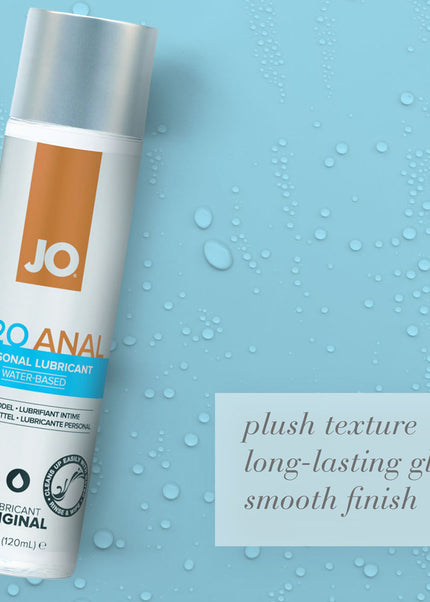 JO H2O Anal Lube - 120 mL - Water Based Anal Lubricant - 120 ml Bottle