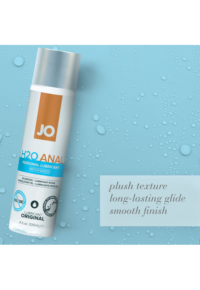 JO H2O Anal Lube - 240 mL - Water Based Anal Lubricant - 240 ml Bottle