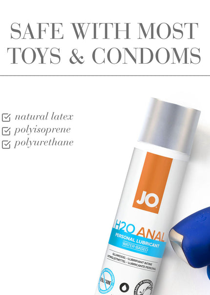 JO H2O Anal Lube - 60 mL - Water Based Anal Lubricant - 60 ml Bottle