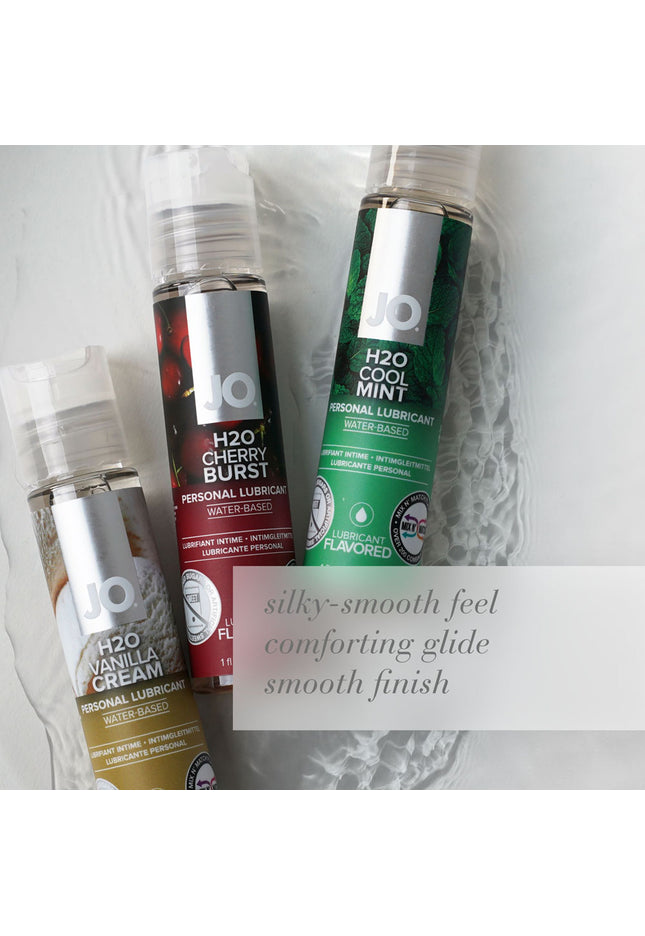 JO H2O Cherry Burst Lube - 120 mL - Cherry Flavoured Water Based Lubricant - 120 ml Bottle