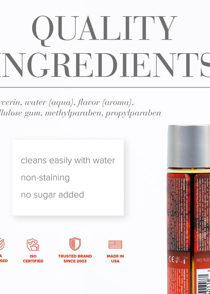 JO H2O Strawberry Kisses Lube - 120 mL - Strawberry Flavoured Water Based Lubricant - 120 ml Bottle