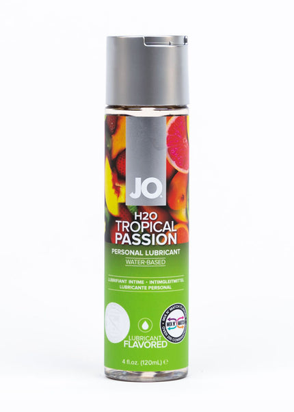 JO H2O Tropical Passion Lube - 120 mL - Tropical Flavoured Water Based Lubricant - 120 ml Bottle