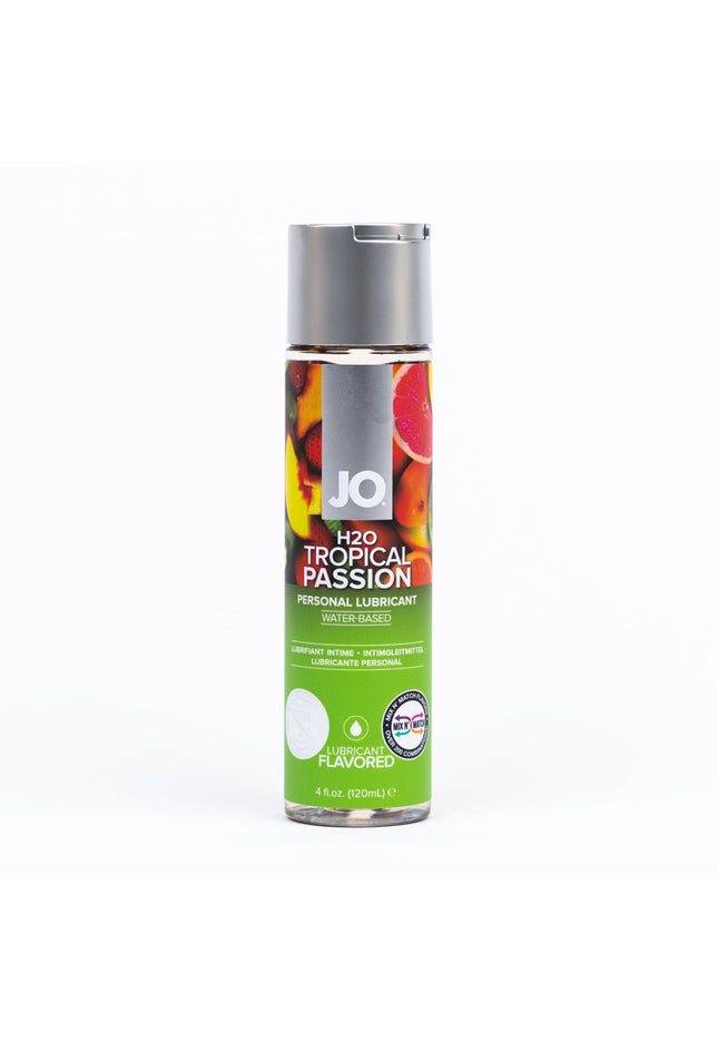JO H2O Tropical Passion Lube - 120 mL - Tropical Flavoured Water Based Lubricant - 120 ml Bottle